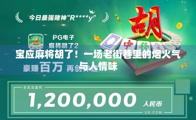 宝应麻将胡了!一场老街巷里的烟火气与人情味 宝应麻将胡了!一场老街巷里的烟火气与人情味