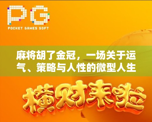 麻将胡了金冠，一场关于运气、策略与人性的微型人生剧