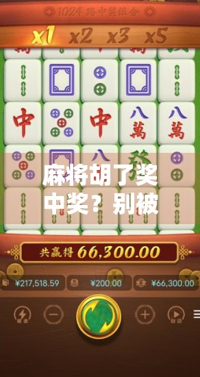 麻将胡了奖中奖？别被中奖骗了！这背后藏着你不知道的套路！