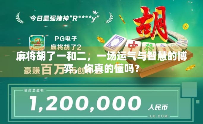 麻将胡了一和二，一场运气与智慧的博弈，你真的懂吗？