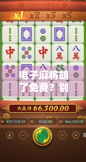 电子麻将胡了免费?别让免费成了你钱包的陷阱!